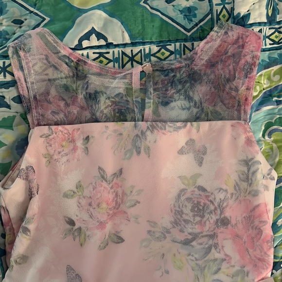 Girls Size 7/8 sleeveless floral dress - Picture 4 of 6